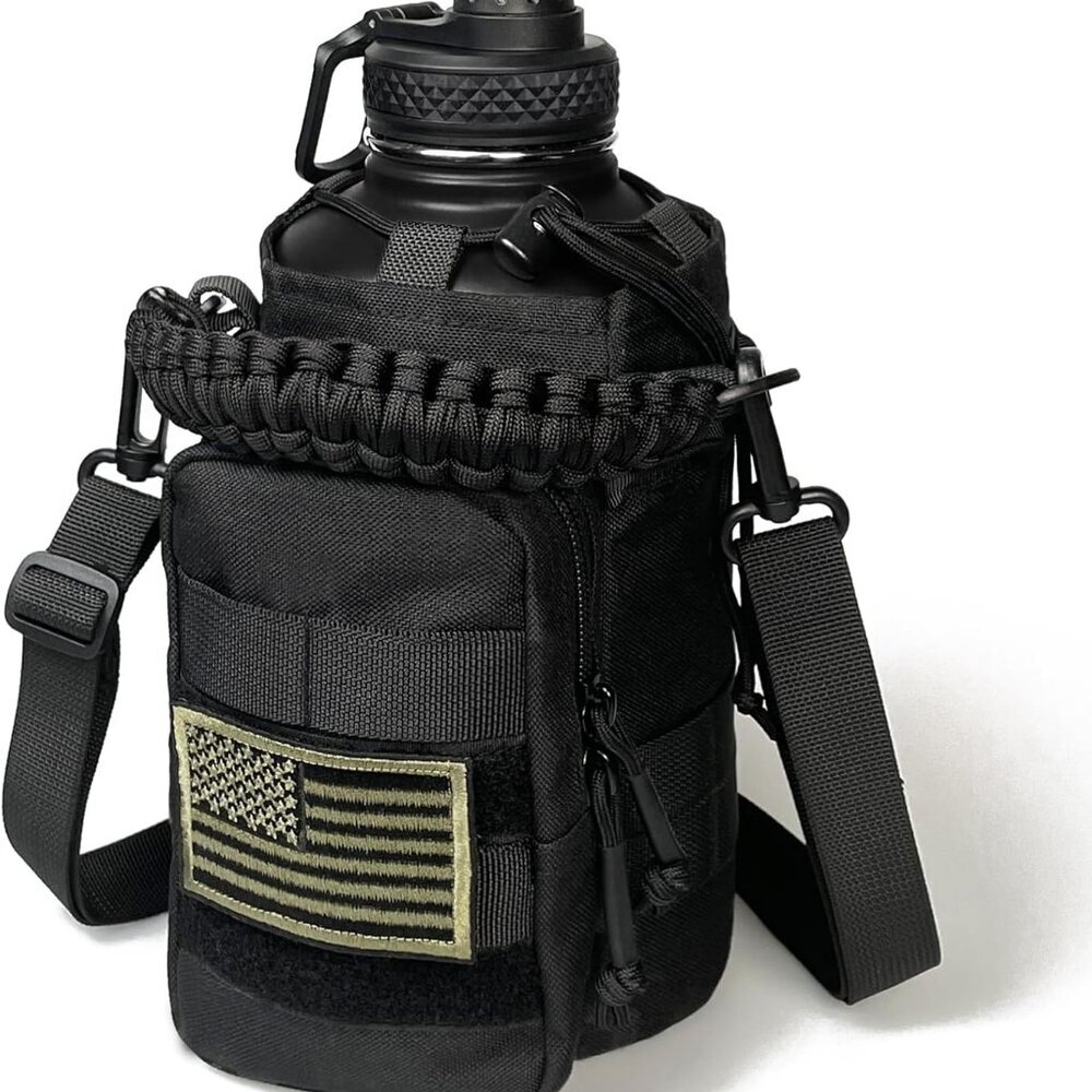 64 Oz Water Bottle With Sleeve - Half Gallon Big Insulated Water Jug With Strap